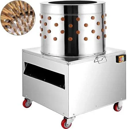 VEVOR Stainless Steel Chicken Plucker Turkey Poultry Defeather Plucking Machine 20inch - Size: 23.5, Silver