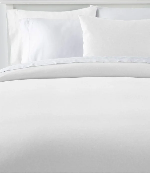 Ultrasoft Comfort Flannel Comforter Cover White Full Size, L.L.Bean