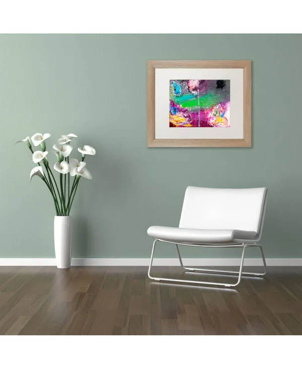 Trademark Art Vertigo by Amanda Rea Framed Painting Print Size: 11x22 H x 14x22 W x 0.5x22 D, Frame Color: Birch