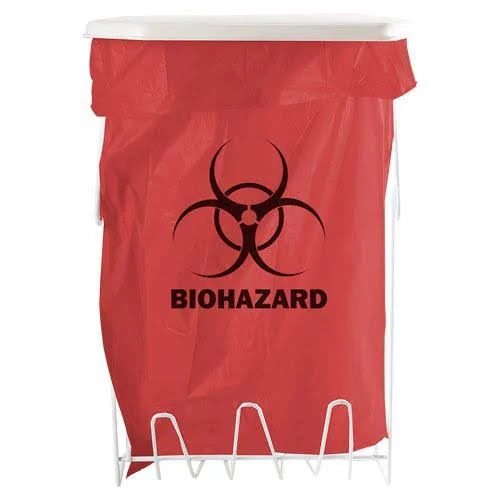 Bowman Dispensers, MW-005, Biohazard Bag Holder, 5 Gallon, White Coated
