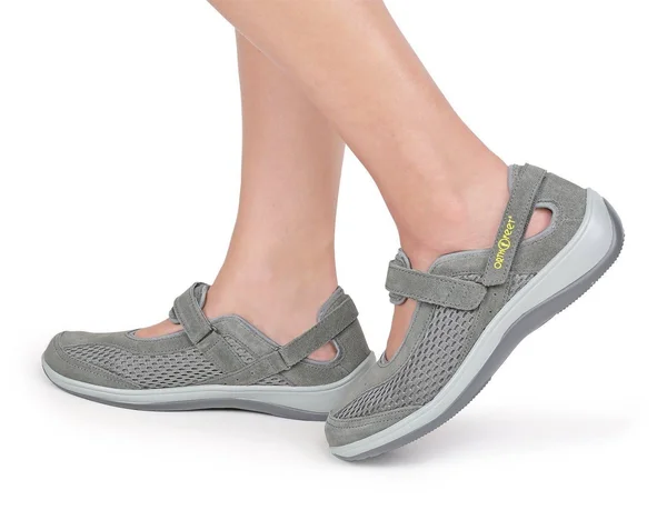 Women's OrthoFeet Sanibel Mary Jane, Size: 7.5, Gray
