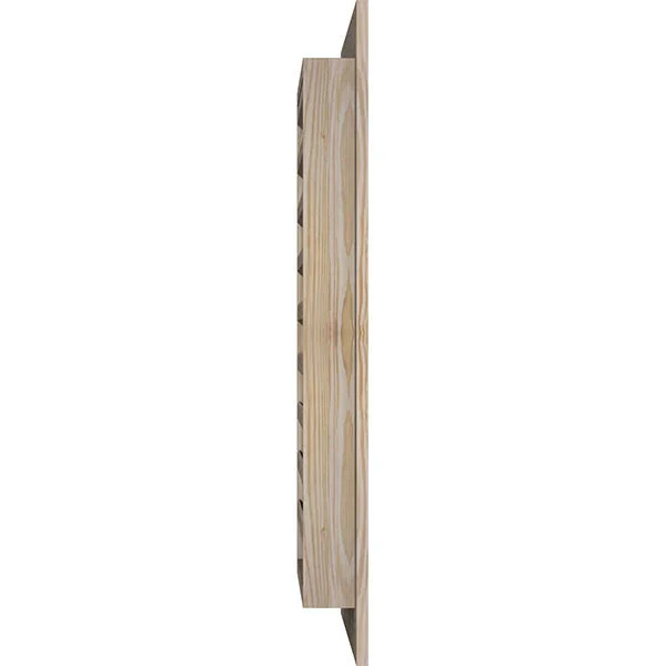 Ekena Millwork 12-in W x 16-in H Vertical Gable Vent (17-in W x 21-in H Frame Size): Unfinished, Functional, Smooth Pine Gable V