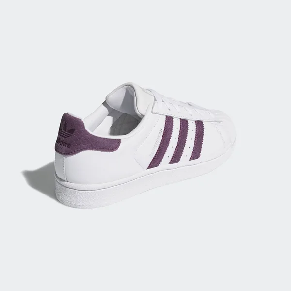 Adidas Superstar Shoes - Women's - Cloud White, Red, Silver - 8
