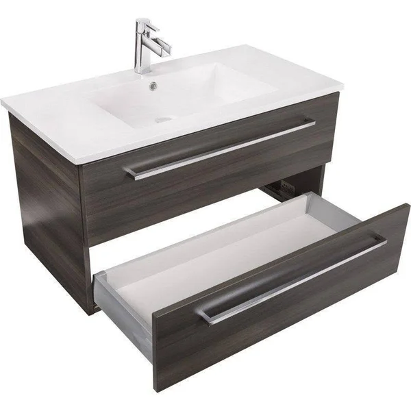 Cutler Kitchen & Bath Silhouette 36 in. Wall Hung Bathroom Vanity, Dark Chocolate