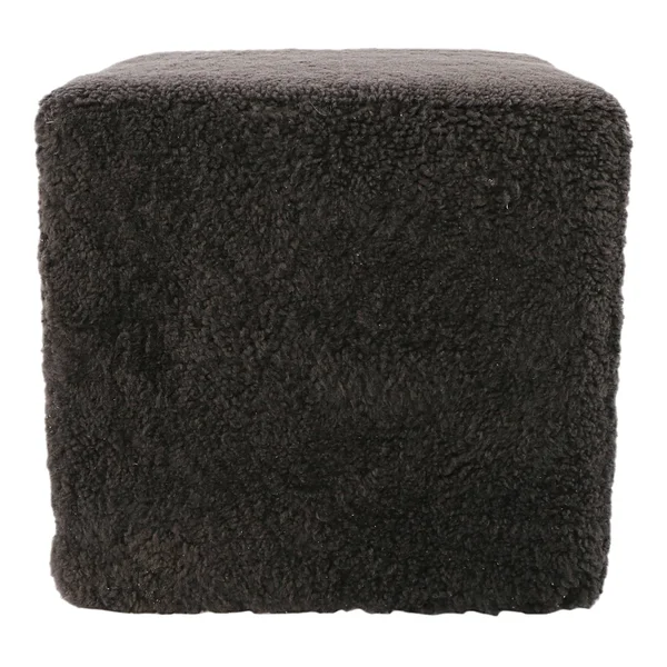 Moe's Home Collection Shepherd Wool Stool Dark Grey