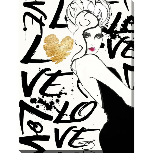 Picture Perfect International by Jodi Love The One You're with Giclee Stretched Canvas Wall Art, 36 Inches x 48 Inches x 1.5 Inc