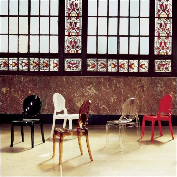 Compamia Elizabeth Polycarbonate Dining Chair Glossy Red