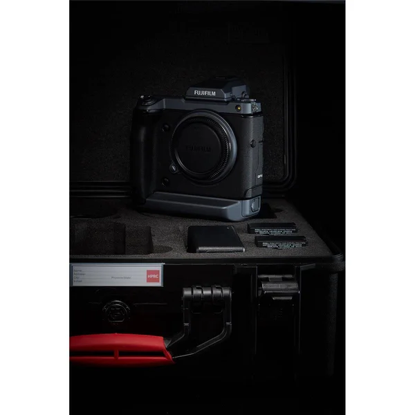 HPRC 2500 Resin Hard Case with Foam for Fujifilm Gfx100, Black with Red Handle GFX100-2500-01