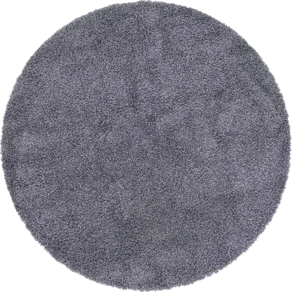 Unique Loom Davos Shag Rug - 6& 7 x 6& 7 - Round
