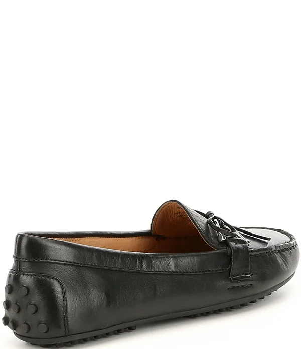 Ralph Lauren Women's Lauren Briley Leather Loafer - Black, 7.5 B