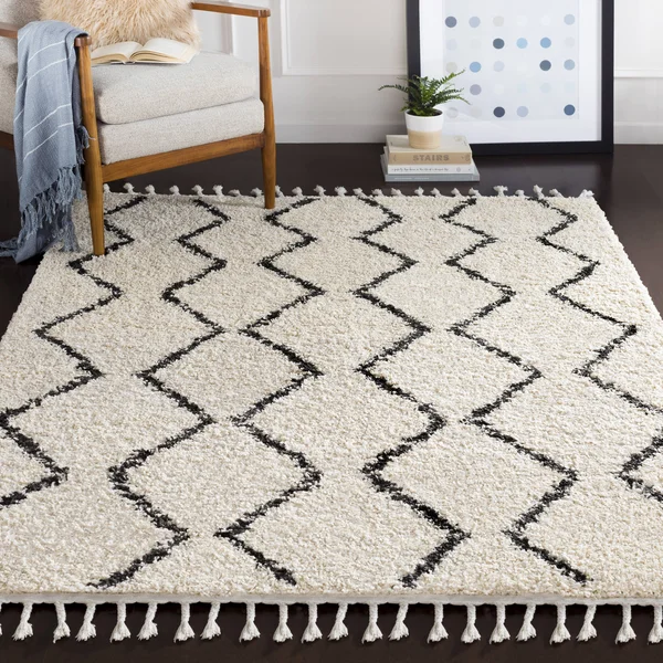 Bohemian BHS-0025417 Turkish Poly Beige Chevron Door Rug, 3' x 5'
