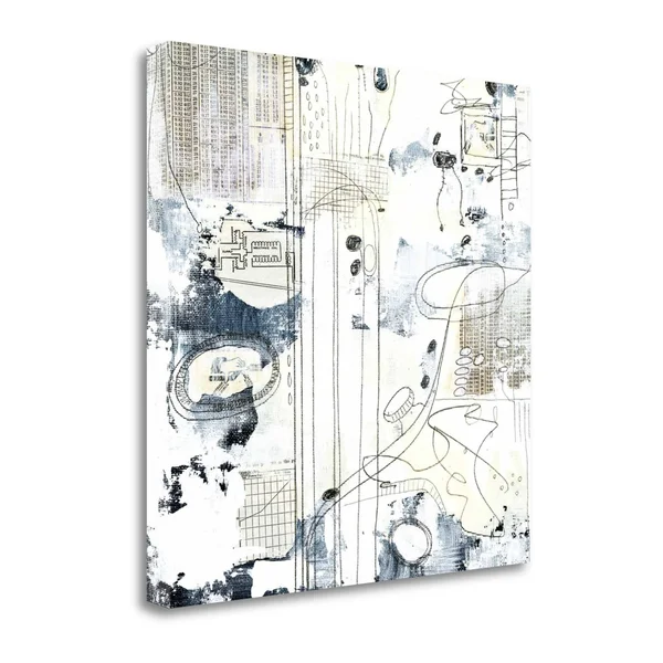 Tangletown Fine Art Neutral Abstract III by Sarah Ogren - Giclee Print on Wrap Canvas, 20X20x22