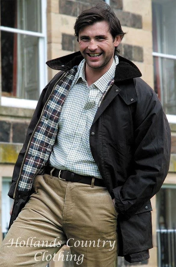 Hoggs of Fife Padded Waxed Jacket, Olive, XXXLarge
