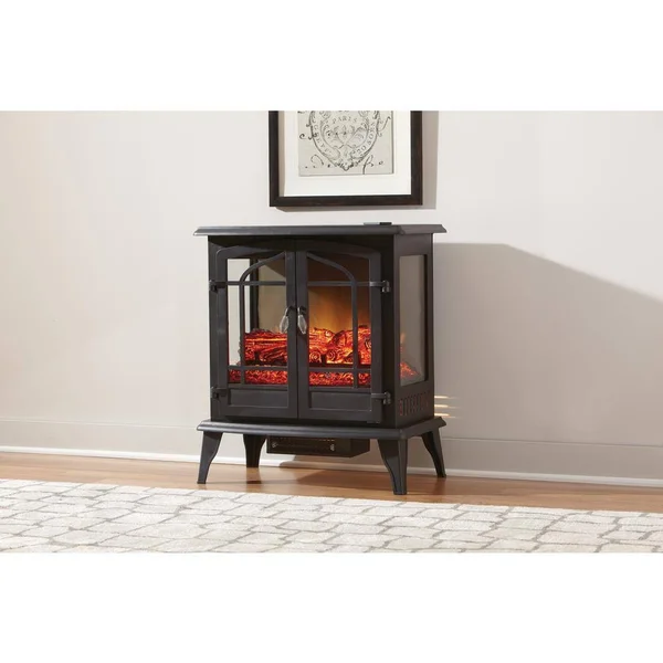 Legacy 1, 000 Sq. ft. Panoramic Infrared Electric Stove in Black