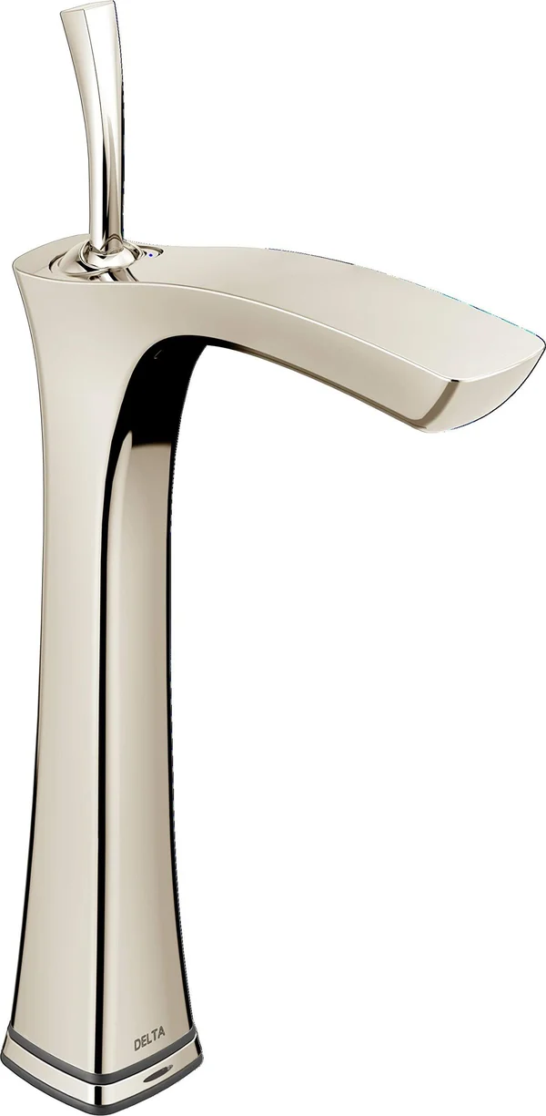 Delta Tesla 752TLF-PN Single Handle Vessel Bathroom Faucet with Touch Technology, Polished Nickel
