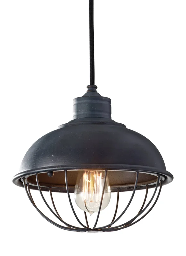 Feiss P1242AF Urban Renewal - One Light Pendant Antique Forged Iron