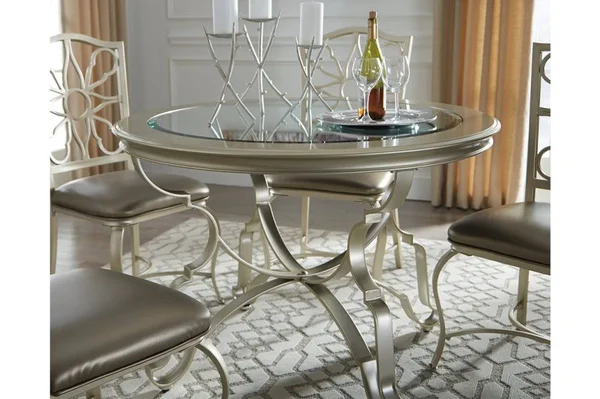 Shollyn Silver Round Dining Table by Ashley