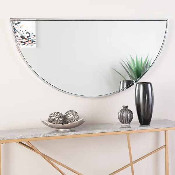Wyndowlyn Decorative Arched Mirror 48x22- Chrome - Holly & Martin WS5513