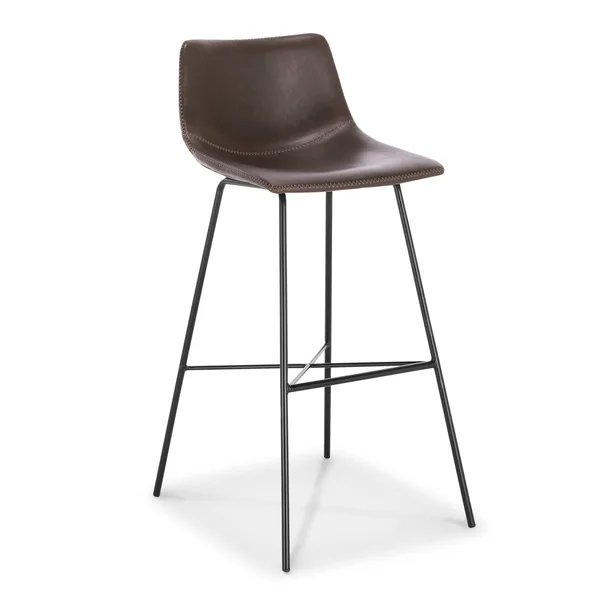 Paxton 29” Bar Stool in Brown, Set of 3, Poly & Bark