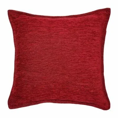 Dunnes Square Pillow Cover East Urban Home Color: Burgundy Red - Size: 19x22 x 19x22