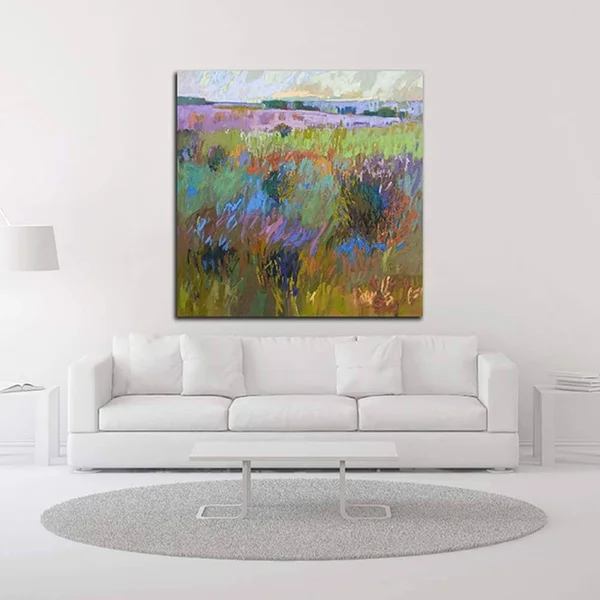 18x22 x 18x22 Beyond and Further by Jane Schmidt Print on Canvas