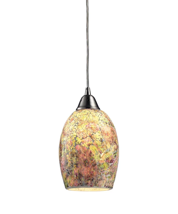 Elk Lighting 73021-1 Avalon 1 Light Pendant in Satin Nickel