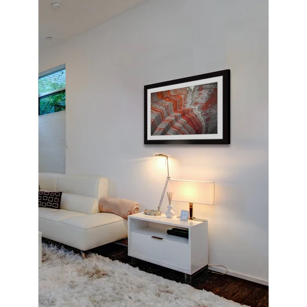 Marmont Hill 'Traveling Layers' Framed Painting Print - Red
