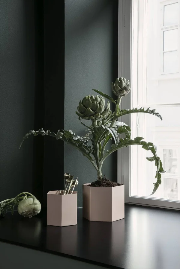 Ferm Living Brass Hexagon Pot