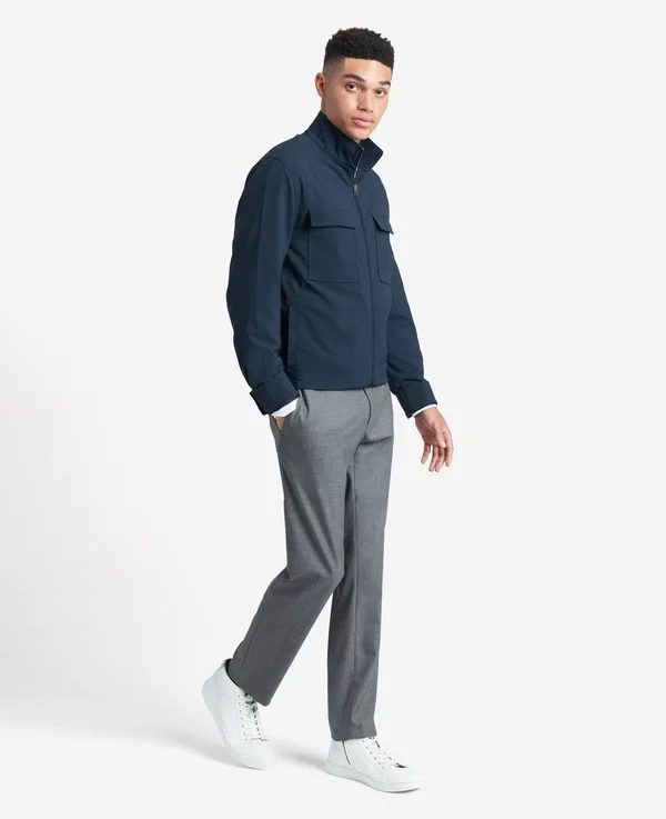 Kenneth Cole Reaction Men's Slim-Fit Stretch Dress Pants, Created for Macy&s - Medium Grey