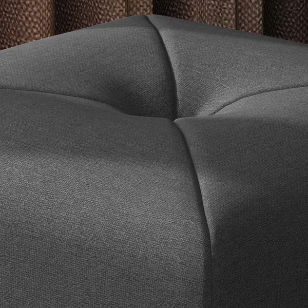 Christopher Knight Home Cayla Fabric Square Ottoman - Dark Charcoal