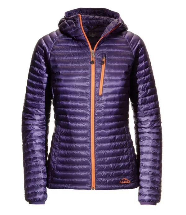 Women’s Ultralight 850 Down Sweater Hooded Jacket Purple Medium, L.L.Bean