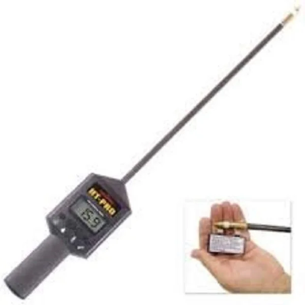 AgraTronix HT-PRO Portable Hay Moisture Tester with 20 inch Hay Probe Digital Meter Readout and 2 Pak 9V Batteries - 1 Hay Moistu