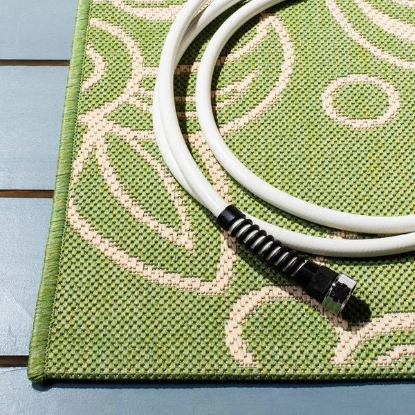Safavieh Beach House Rug Collection BHS246Y - Green - Beige - 8& x 10&