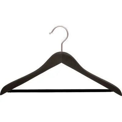 Wood Suit Hanger with Non Slip Pant Bar Rebrilliant Pack Size: 24, Color: Espresso