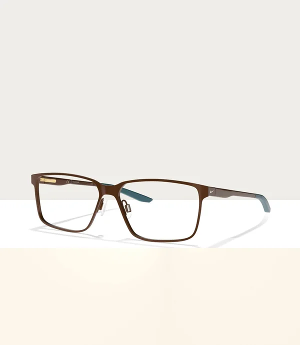 Nike 8048 Eyeglasses - 212 Satin Walnut/Midnight Turq