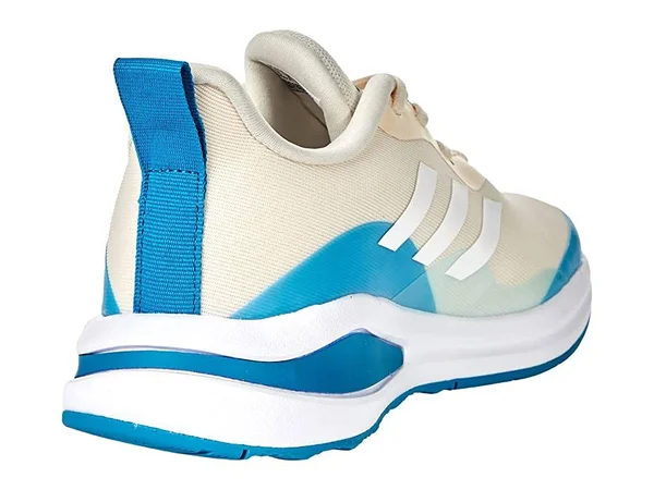 Adidas Youth FortaRun Running Shoes 4.5 - Tan/Baby Blue/White
