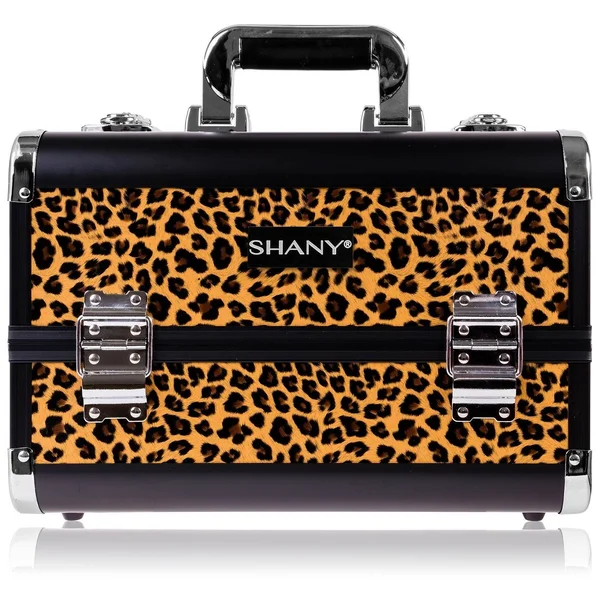 Shany Fantasy Collection Makeup Artists Cosmetics Train Case - Leopards Texture