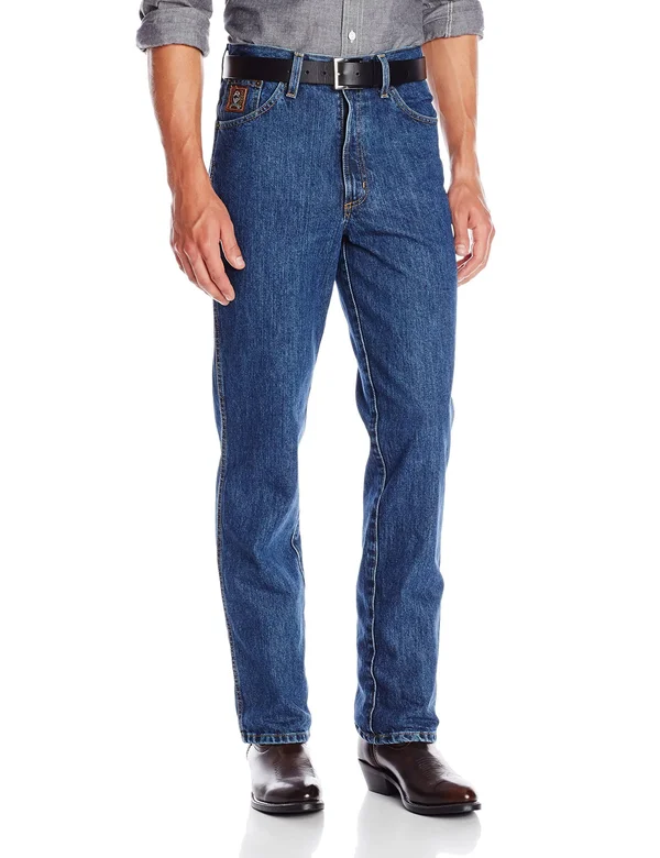 Men's Cinch Bronze Label Slim Fit Dark Stonewash Jeans - 4921
