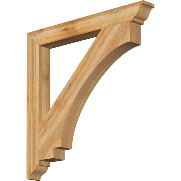 Ekena Millwork 4x22W x 36x22D x 36x22H Imperial Traditional Rough Sawn BRACKET, Western Red Cedar