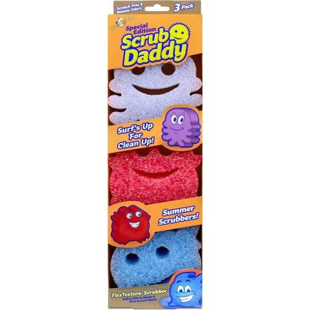 3 Pack - Scrub Daddy Special Edition Summer Shapes 3ct Sponges