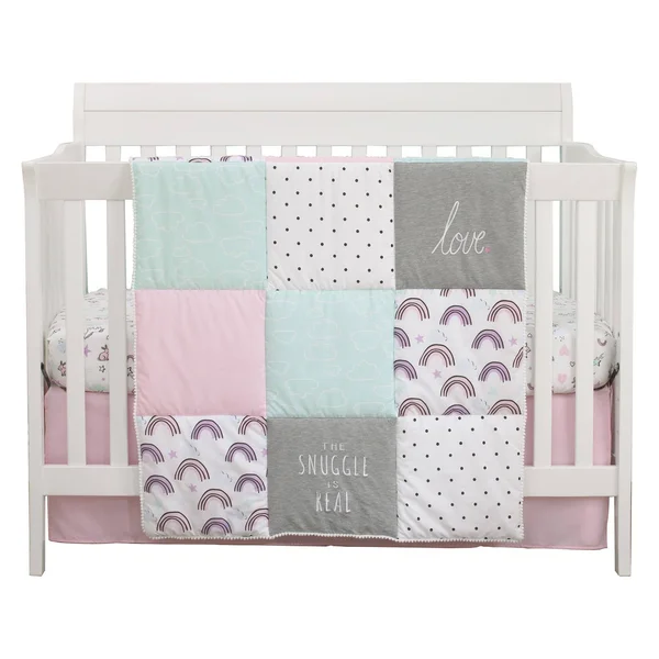 Carter&s Unicorn Snuggles 4-Piece Crib Bedding Set - Pink, 28" x 52"