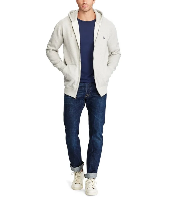 Polo Ralph Lauren Men's Big & Tall Classic Fleece Full Zip Hoodie - Light Sport Heather