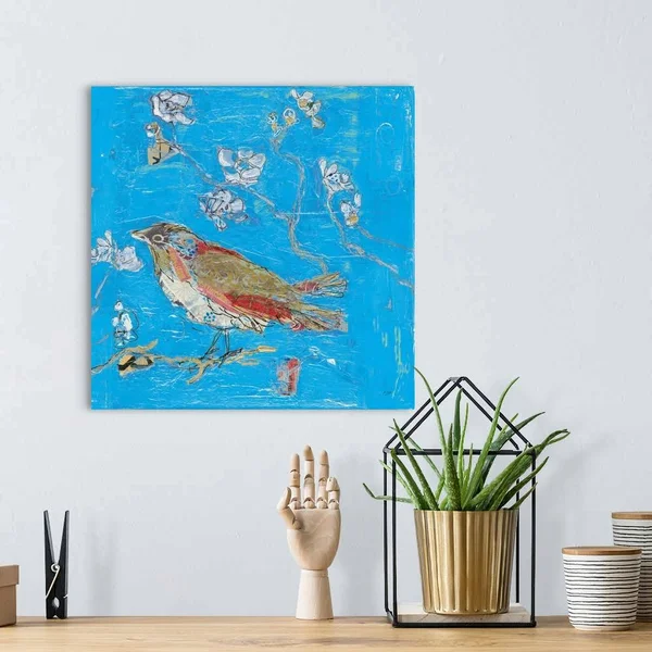 Blue Bird, Canvas Wall Art, 16x16, Great Big Canvas