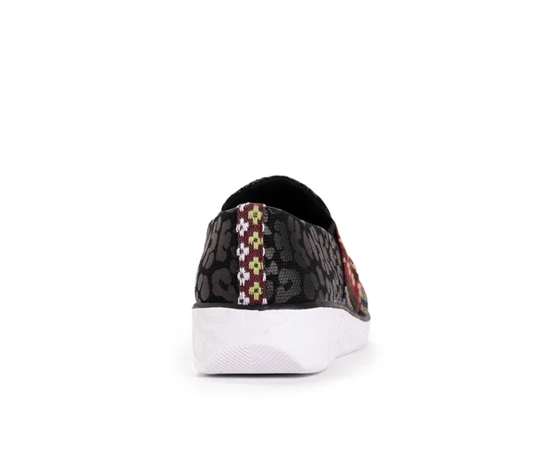 Muk Luks Boardwalk Stepping Out 7 Women's Black-Leopard