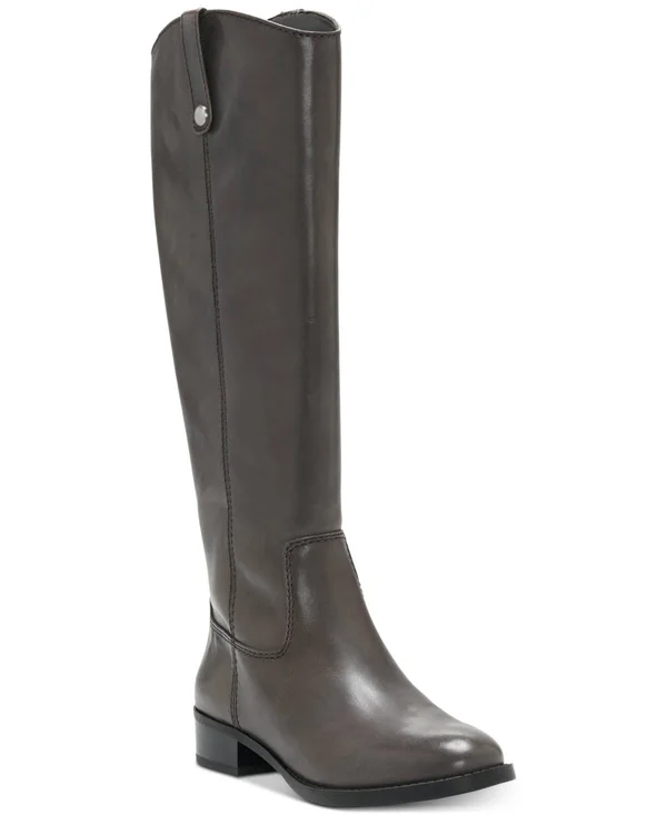 Inc Womens Fawne Leather Knee-High Riding Boots, 8.5, New Grey