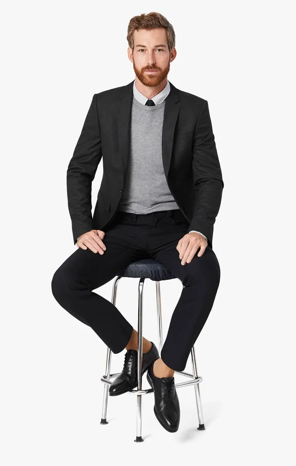 34 Heritage Men's Charisma Relaxed Straight Commuter Pants in Onyx