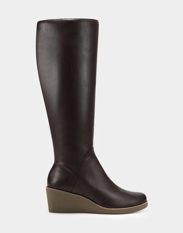 Aerosoles Binocular Women's Wedge Knee-High Boots, Size: 7.5, Brown