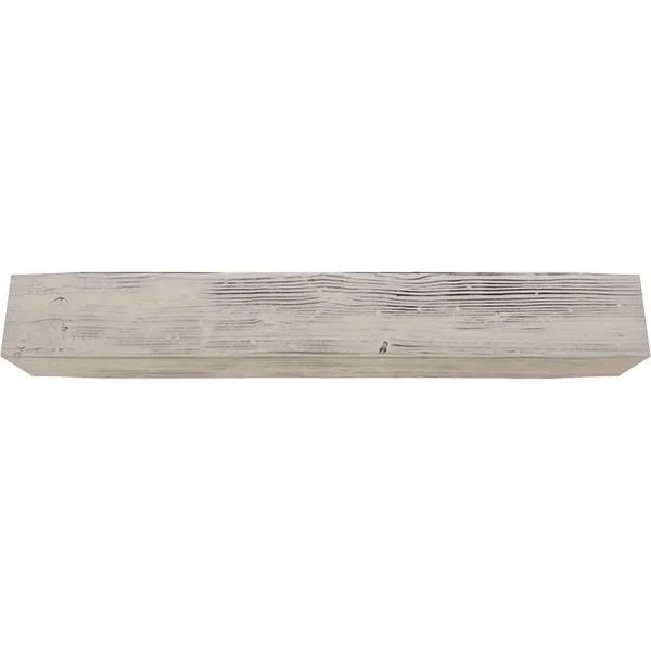 Ekena Millwork MANUSD04X08X60BP 4x22H x 8x22D x 60x22W Sandblasted Faux Wood Fireplace Mantel, Burnished Pine