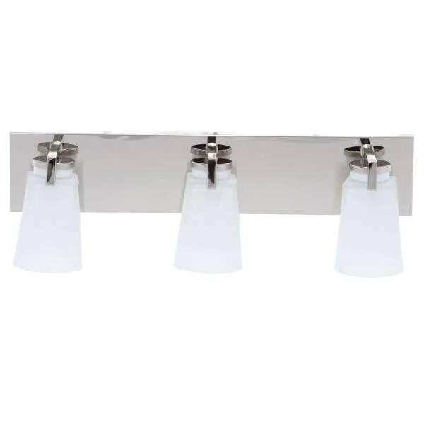 Hampton Bay, 15233, Wellman 3-Light Polished Nickel Bath Light