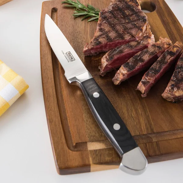Viking Pakka Wood Steak Knife Set with Rubberwood Box, 6 Piece, Black